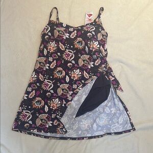 Floral Spaghetti Strap Swimsuit  Dress NWT